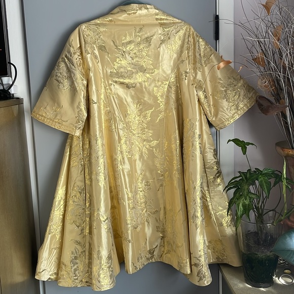 France’s Valentine short Metallic Jacquard swing coat plating , size M; new - Picture 5 of 10